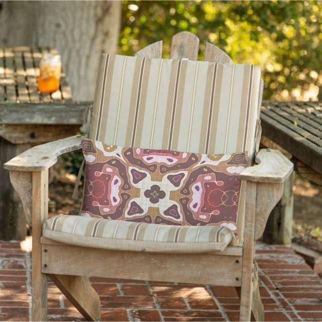 レッドオークレマスタードイエロータイペブラウントライバル アウトドアクッション (椅子)