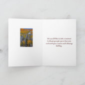 レッドオーク葉のとワードアート感謝祭カード シーズンカード (内部)