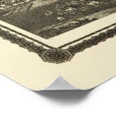 レッドオーク， IAパノラママップ – 1875 ポスター (角)