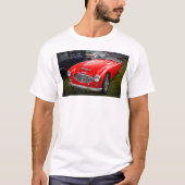 レッドオースティンヒーリー3000クラシックスポーツカー Tシャツ (正面)