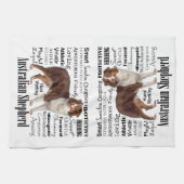 レッドオーストラリアの羊飼いの特徴 キッチンタオル (横)