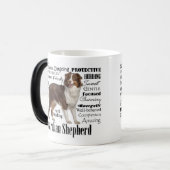 レッドオーストラリアの羊飼いの特徴 モーフィングマグカップ (正面左)