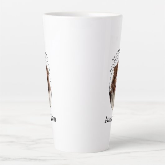 レッドオーストラリアの羊飼いママ カフェラテマグ (正面)