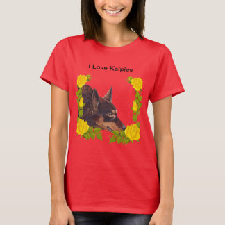 レッドオーストラリアケルパイオンイエローローズ Tシャツ