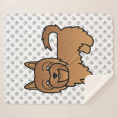 レッドオーストラリアテリアかわいい漫画の犬 シェルパブランケット (正面(横))