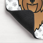 レッドオーストラリアテリアかわいい漫画の犬 マウスパッド (コーナー)