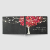 レッドオータムツリー&ストリングラ結婚イツ ゲストブック (全面)