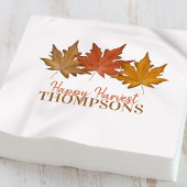 レッドオータム紅葉素朴ハーベストカスタム スタンダードカクテルナプキン