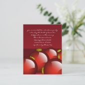 レッドオーナメントクリスマスディナーパーティの招待状 招待状 (スタンド正面)