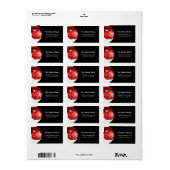 レッドオーナメントクリスマス住所 シール (フルシート)