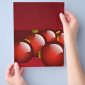 レッドオーナメントチラシ チラシ (手)