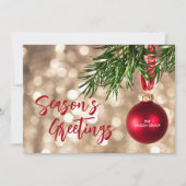 レッドオーナメントビジネスシーズンのご挨拶 シーズンカード (正面)