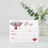 レッドオーナメントホリデイレシピ ポストカード (スタンド正面)