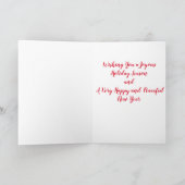 レッドオーナメントホリデーカード シーズンカード (内部)