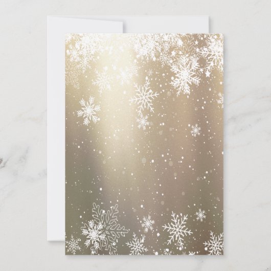 レッドオーナメントボールボースノーフレークスクリスマスカンパニー 招待状 (裏面)