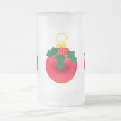 レッドオーナメントマグ フロストグラスビールジョッキ (中央)