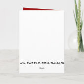 レッドオーナメントメリークリスマスカード シーズンカード (裏面)