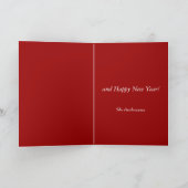 レッドオーナメントメリークリスマスカード シーズンカード (内部)