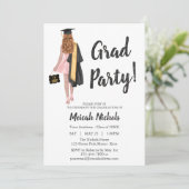 レッドオーバーンヘアエクセシレーションカレッジユニガールトレンディー 招待状 (スタンド正面)