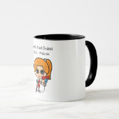 レッドオーバーン美容師パーソナライズされた彫刻 マグカップ (正面右)