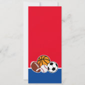 レッドオールスタースポーツチケットカップルのシャワーフォト 招待状 (裏面)