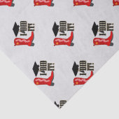 レッドカウボーイブーツ卒業キャップと卒業証書 薄葉紙 (詳細)