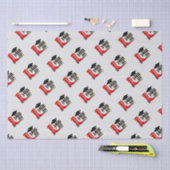 レッドカウボーイブーツ卒業キャップと卒業証書 薄葉紙 (クラフト)