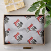 レッドカウボーイブーツ卒業キャップと卒業証書 薄葉紙 (ギフト)