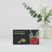 レッドカクテルビジネスカード 名刺 (スタンド正面)