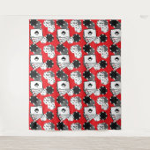 レッドカジノトランプのポーカーラージタペストリー背景 タペストリー (正面)