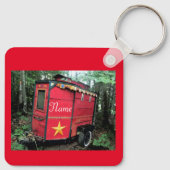 レッドカスタマイズジプシー小さなキャラバン キーホルダー (裏面)