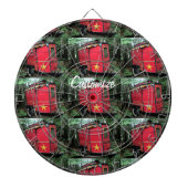 レッドカスタマイズジプシー小さなキャラバン ダーツボード (正面)