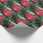 レッドカスタマイズジプシー小さなキャラバン ラッピングペーパー (角)