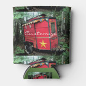 レッドカスタマイズジプシー小さなキャラバン 缶クーラー (正面)
