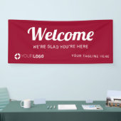 レッドカスタムのロゴへようこそ 横断幕 (トレードショー)