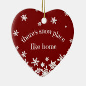 レッドカスタムシティスノーフレークホームセラミックオーナメント セラミックオーナメント (右)