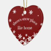レッドカスタムシティスノーフレークホームセラミックオーナメント セラミックオーナメント (左)