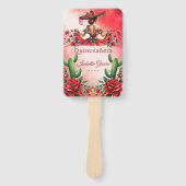 レッドカスタムフォトメキシコスタイルキンセアニラ ハンドファン (正面)