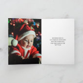 レッドカスタムフォトメリークリスマストナカイ シーズンカード (内部)