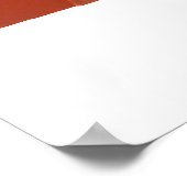 レッドカセットテープのカスタマイズ可能なポスター ポスター (角)