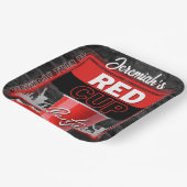 レッドカップクラブ |フライヤースタイルグランジ誕生日 ペーパープレート (傾斜あり)