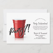 レッドカップ | どんな時でもパーティーを楽しもう 招待状 (正面)