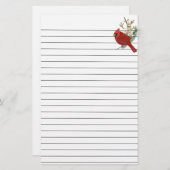 レッドカディナルオンライニング紙 便箋 (正面/裏面)