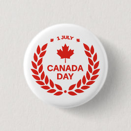 レッドカナダデイメープルリーフ1st 7月ピン 缶バッジ