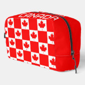 レッドカナダパーソナライズされた国旗の化粧品バッグ ドップキット (右コーナー)