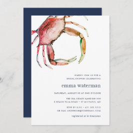 レッドカニのブライダルシャワーへの招待 招待状