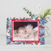 レッドカニアップルベリーフラットフォトホリデーカード シーズンカード (スタンド正面)