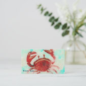 レッドカニエレガントビーチシーフードキッチンカスタム 名刺 (スタンド正面)