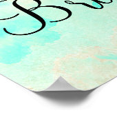 レッドカニエレガントビーチ婚約ポスターバナー ポスター (角)