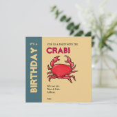 レッドカニサンド誕生日招待状 招待状 (スタンド正面)
